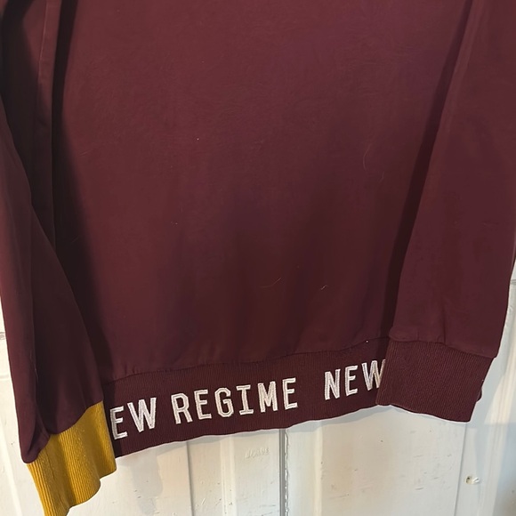 Red Crewneck Sweater with Ribbed Collar - Picture 5 of 16